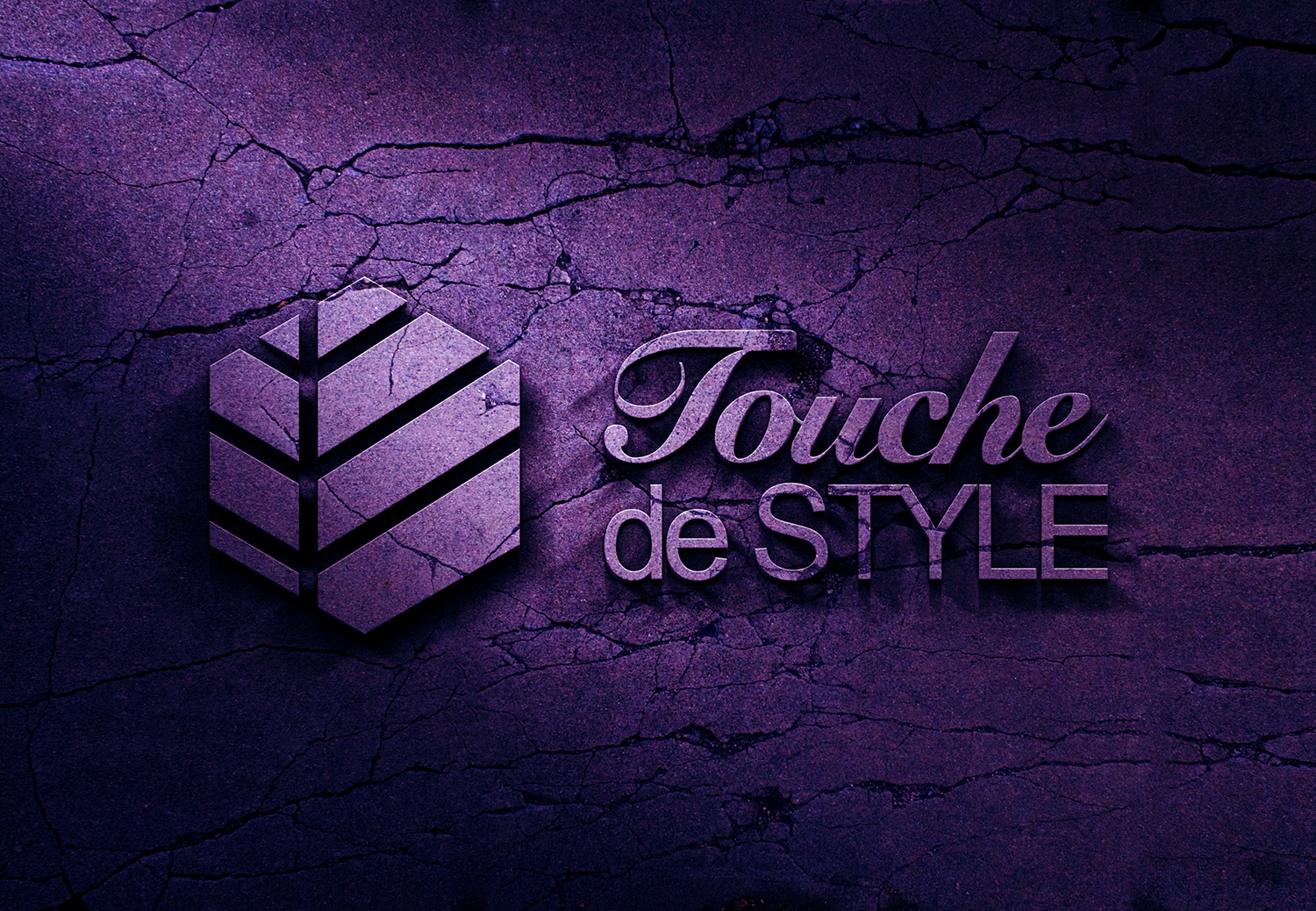 touche de style logo violet